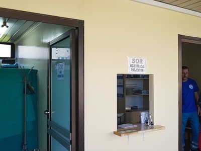 Rejestracja pacjentów i wejście do sali obserwacyjnej.